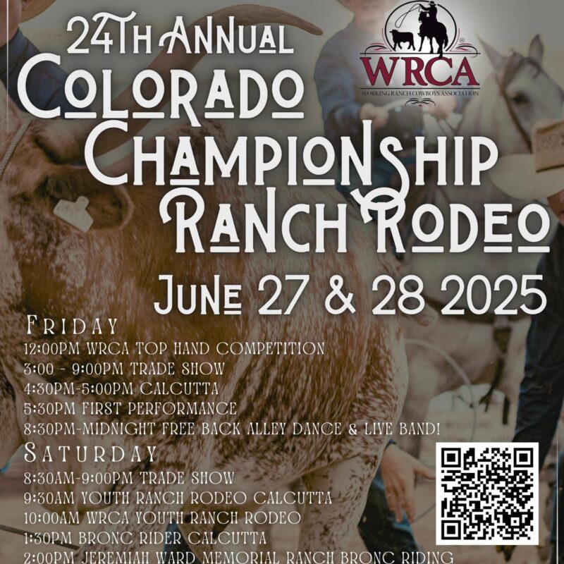 Image of Ranch Rodeo with text of schedule of events for June 27 & June 28 2025