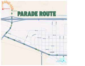 Map of the 2025 Hub City Classic Parade Route 