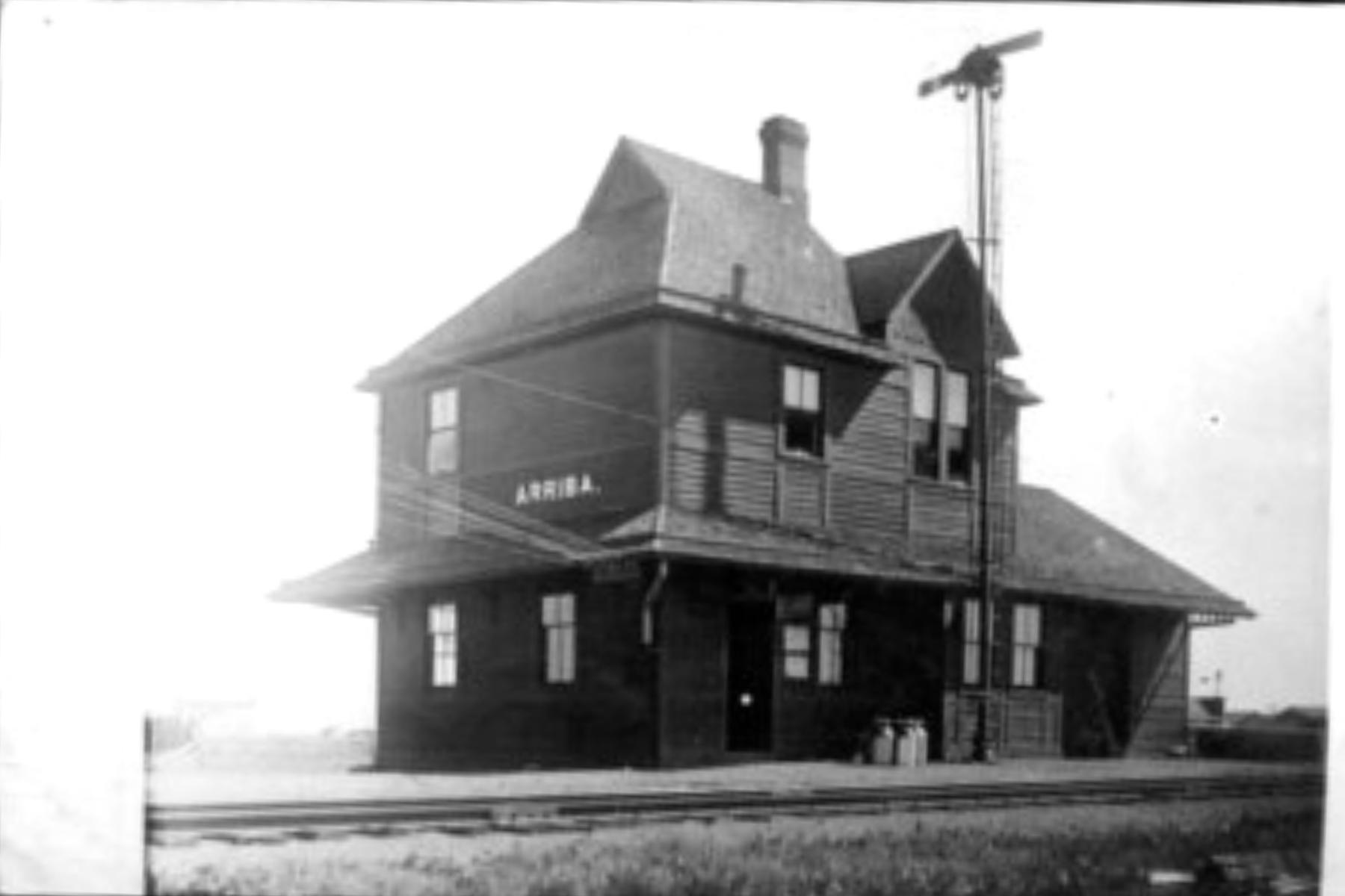 Historic Arriba Railroad Depot along the Chicago, Kansas & Nebraska line