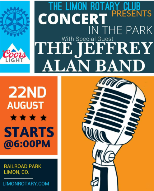 Limon Concert in the Park featuring The Jefferey Alan Band on August 22 at Railroad Park