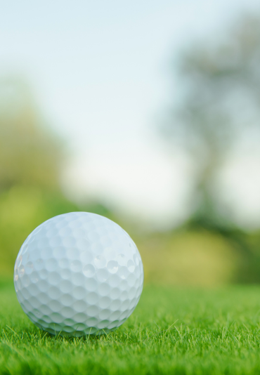 Golf ball on green